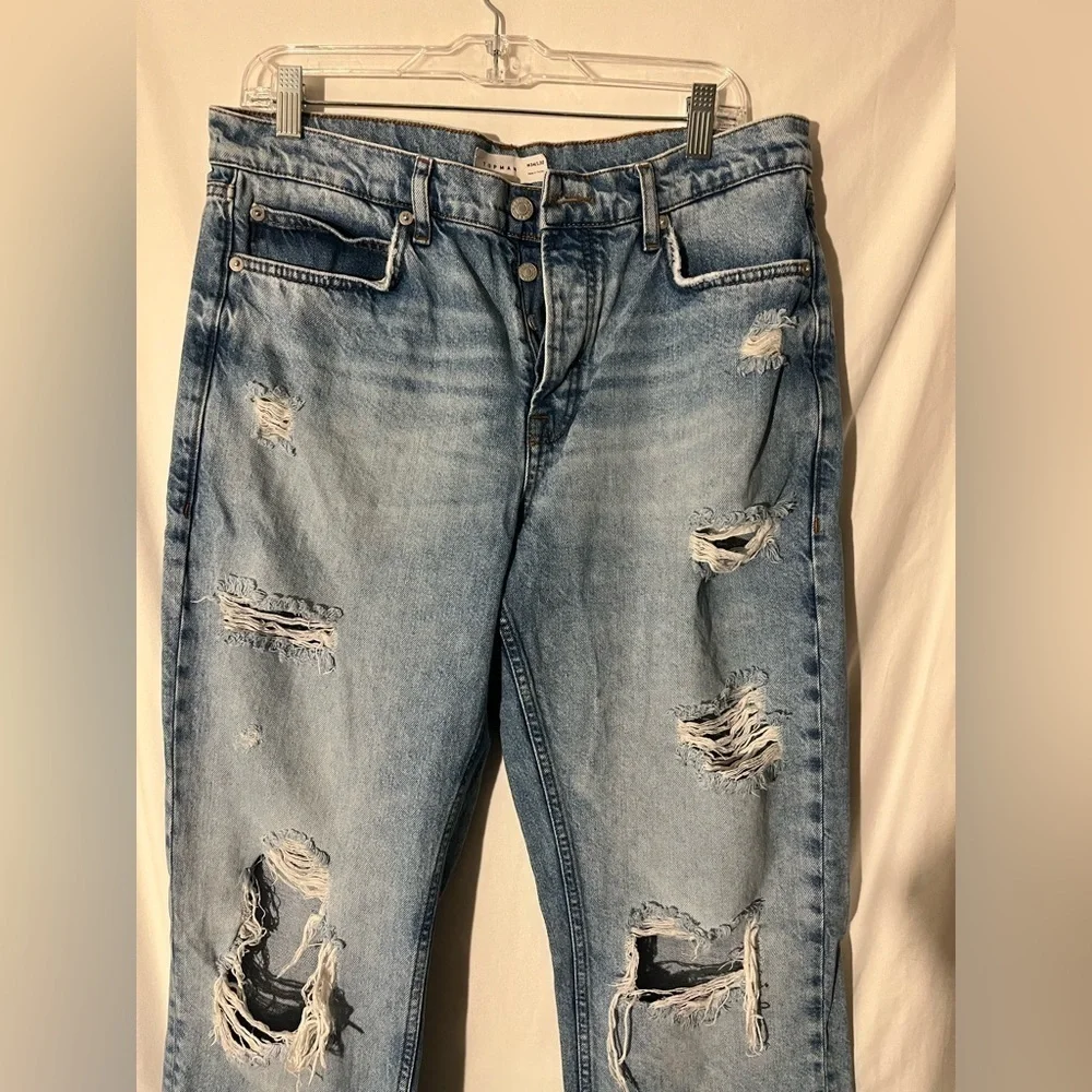 TOPMAN Ripped Men’s Blue Jeans w34/L32 #79